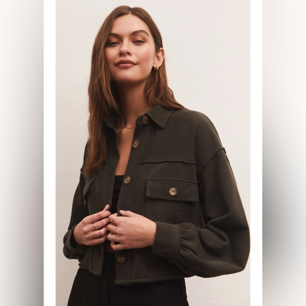 Women’s Z Supply Abbott Green Crop Jacket
